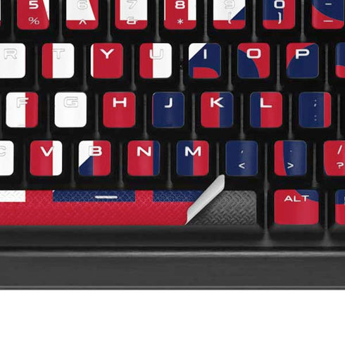 University of Arizona Wildcats Logo Split Red K95 RGB PLATINUM Mechanical Gaming Keyboard Skin