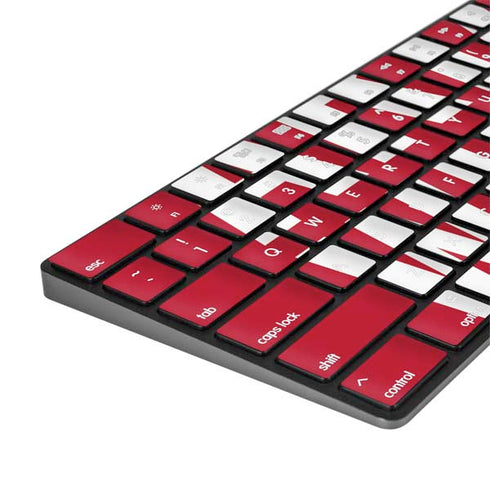 University of Arizona Wildcats Logo Split Red Magic Keyboard with Numeric Keypad Skin