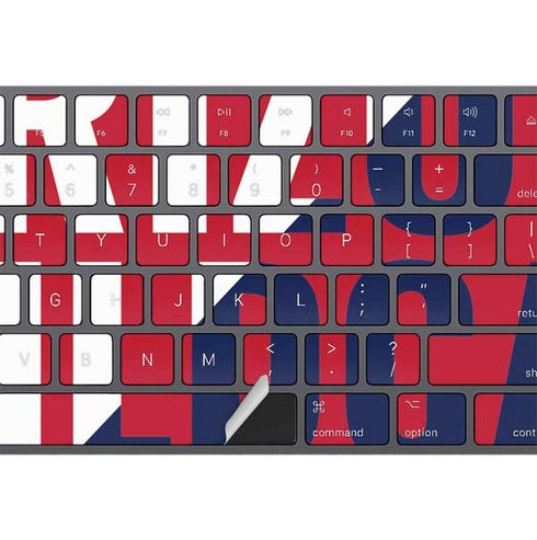 University of Arizona Wildcats Logo Split Red Magic Keyboard with Numeric Keypad Skin