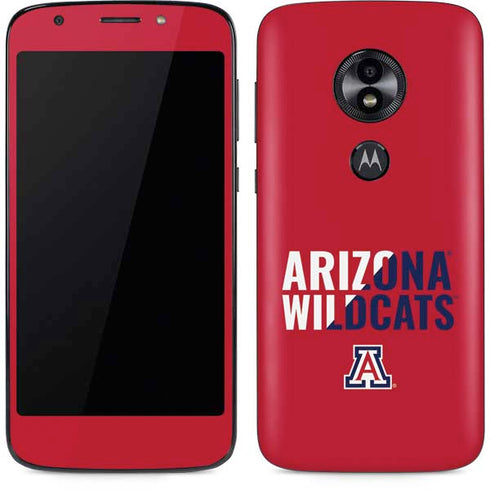 University of Arizona Wildcats Logo Split Red Moto E5 Play Skin