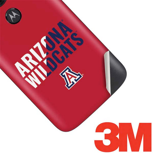 University of Arizona Wildcats Logo Split Red Moto E5 Play Skin