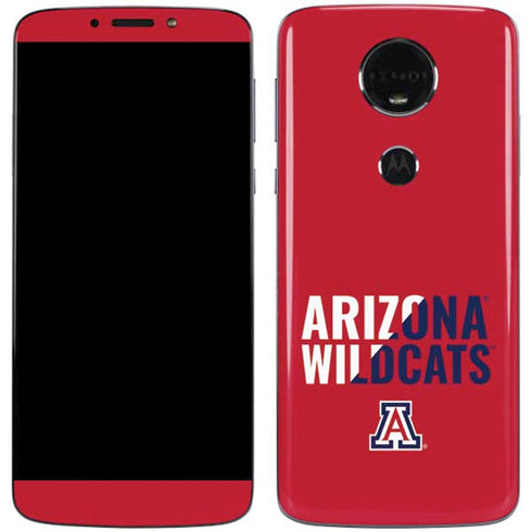 University of Arizona Wildcats Logo Split Red Moto E5 Plus Skin