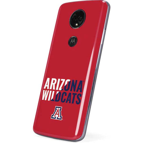 University of Arizona Wildcats Logo Split Red Moto E5 Plus Skin