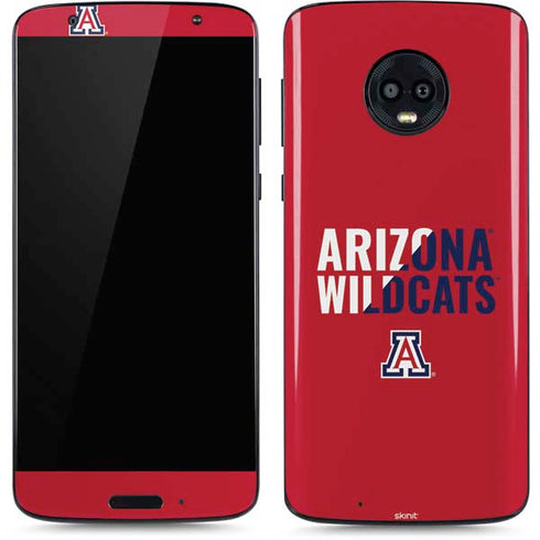 University of Arizona Wildcats Logo Split Red Moto G6 Skin