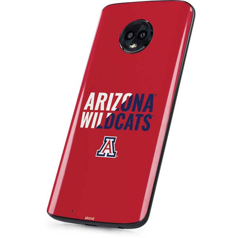 University of Arizona Wildcats Logo Split Red Moto G6 Skin
