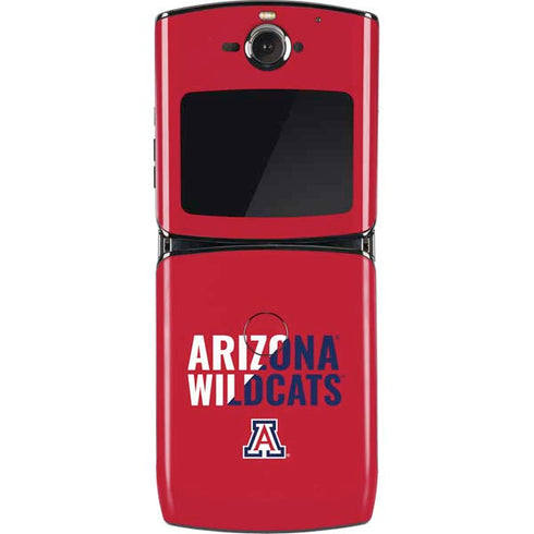 University of Arizona Wildcats Logo Split Red Motorola RAZR Skin