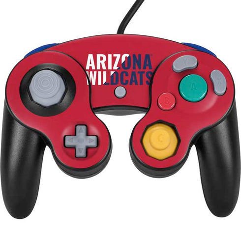 University of Arizona Wildcats Logo Split Red Nintendo GameCube Controller Skin