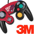 University of Arizona Wildcats Logo Split Red Nintendo GameCube Controller Skin