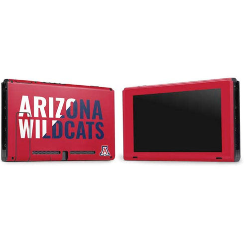 University of Arizona Wildcats Logo Split Red Nintendo Switch Bundle Skin