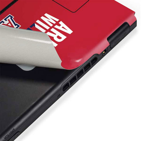 University of Arizona Wildcats Logo Split Red Nintendo Switch Bundle Skin