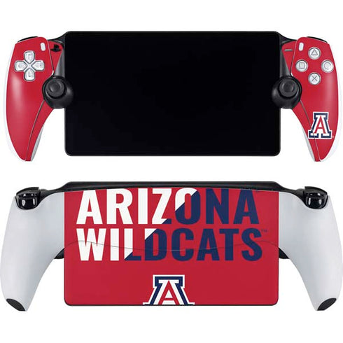University of Arizona Wildcats Logo Split Red PlayStation Portal Remote Player Skin