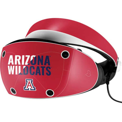 University of Arizona Wildcats Logo Split Red PlayStation VR2 Skin