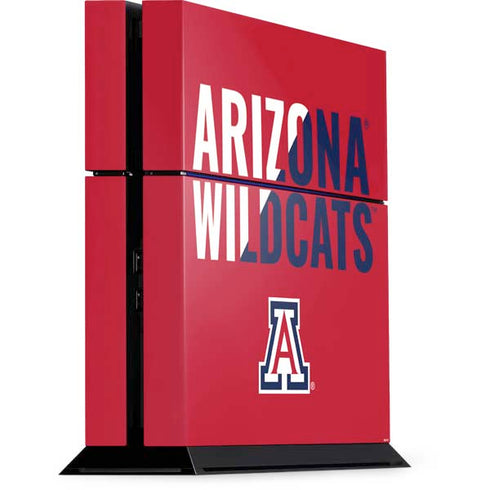 University of Arizona Wildcats Logo Split Red PS4 Console Skin