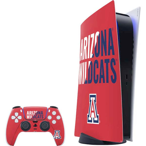 University of Arizona Wildcats Logo Split Red PS5 Digital Edition Bundle Skin