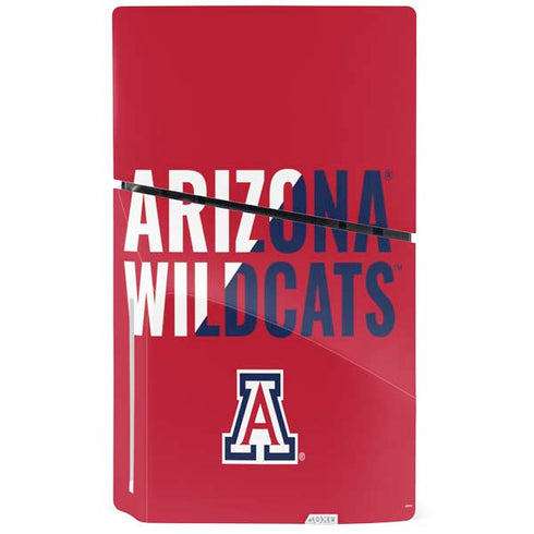 University of Arizona Wildcats Logo Split Red PS5 Slim Disk Bundle Skin