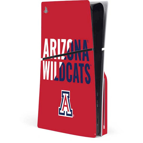 University of Arizona Wildcats Logo Split Red PS5 Slim Disk Console Skin