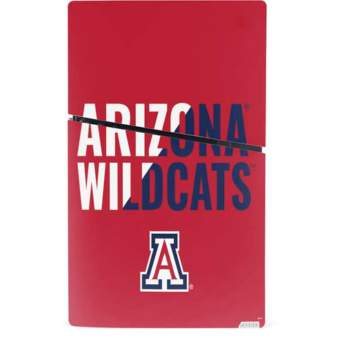 University of Arizona Wildcats Logo Split Red PS5 Slim Digital Edition Console Skin