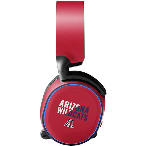 University of Arizona Wildcats Logo Split Red SteelSeries Arctis 3 Skin