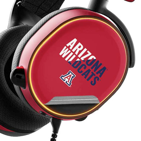 University of Arizona Wildcats Logo Split Red SteelSeries Arctis 3 Skin
