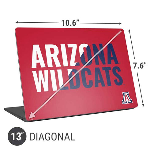 University of Arizona Wildcats Logo Split Red Universal Laptop 13in (10.6 x 7.6in) Skin