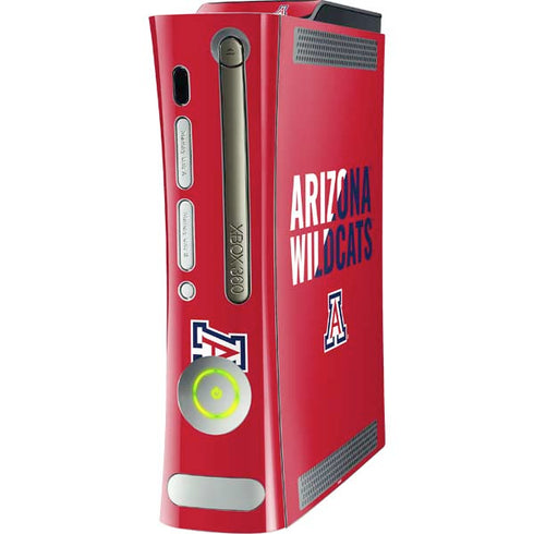 University of Arizona Wildcats Logo Split Red Xbox 360 (Includes HDD) Skin