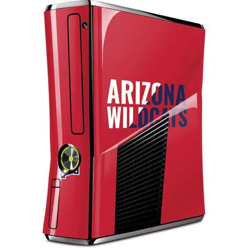 University of Arizona Wildcats Logo Split Red Xbox 360 Slim (2010) Skin
