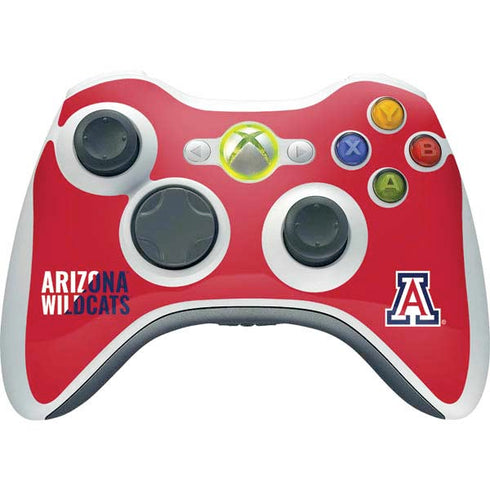 University of Arizona Wildcats Logo Split Red Xbox 360 Wireless Controller Skin