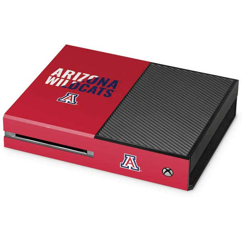 University of Arizona Wildcats Logo Split Red Xbox One Console Skin
