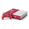 University of Arizona Wildcats Logo Split Red Xbox One S Console and Controller Bundle Skin