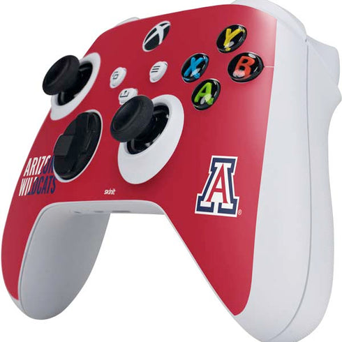 University of Arizona Wildcats Logo Split Red Xbox Series S Controller Skin