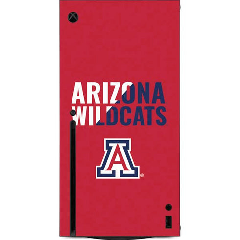 University of Arizona Wildcats Logo Split Red Xbox Series X Console Skin