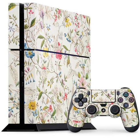William Kilburn Wildflowers PS4 Console and Controller Bundle Skin