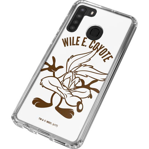 Looney Tunes Wile E Coyote Big Head Galaxy A21 Clear Case