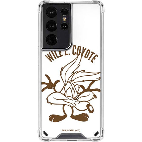 Looney Tunes Wile E Coyote Big Head Galaxy S21 Ultra 5G Clear Case