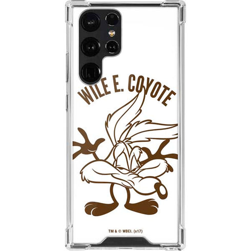 Looney Tunes Wile E Coyote Big Head Galaxy S22 Ultra Clear Case