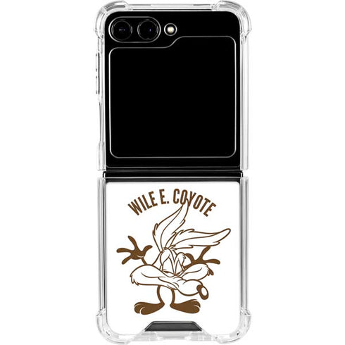 Looney Tunes Wile E Coyote Big Head Galaxy Z Flip5 5G Clear Case