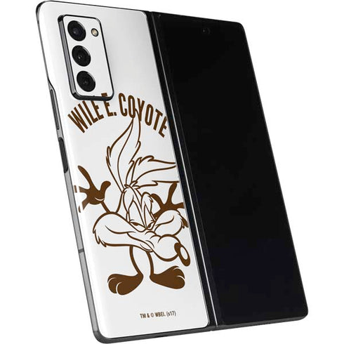 Looney Tunes Wile E Coyote Big Head Galaxy Z Fold2 5G Skin