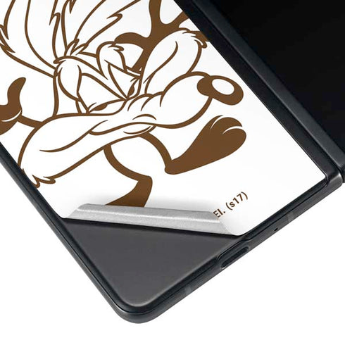 Looney Tunes Wile E Coyote Big Head Galaxy Z Fold3 5G Skin