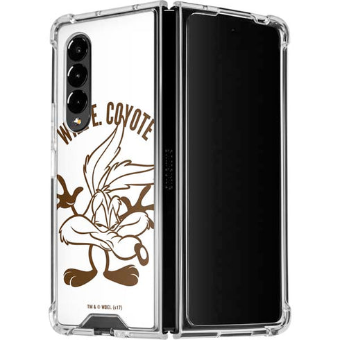 Looney Tunes Wile E Coyote Big Head Galaxy Z Fold4 5G Clear Case