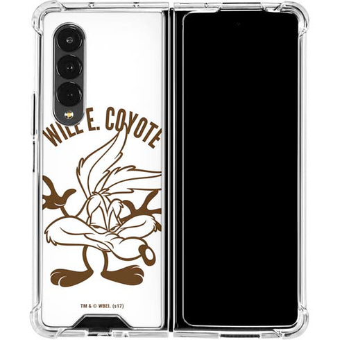 Looney Tunes Wile E Coyote Big Head Galaxy Z Fold4 5G Clear Case