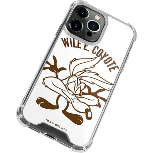 Looney Tunes Wile E Coyote Big Head iPhone 14 Pro Clear Case