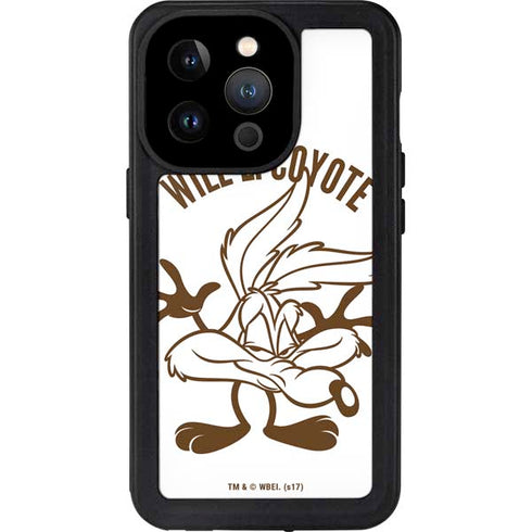 Looney Tunes Wile E Coyote Big Head iPhone 14 Pro Waterproof Case