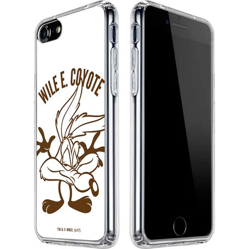 Looney Tunes Wile E Coyote Big Head iPhone SE (2nd & 3rd Gen) Clear Case