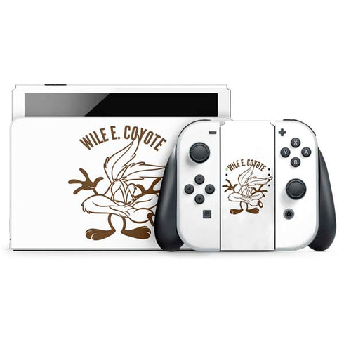 Looney Tunes Wile E Coyote Big Head Nintendo Switch OLED (2021) Skin