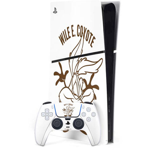 Looney Tunes Wile E Coyote Big Head PS5 Slim Digital Edition Bundle Skin