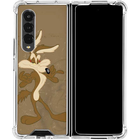 Looney Tunes Wile E Coyote Double Galaxy Z Fold4 5G Clear Case