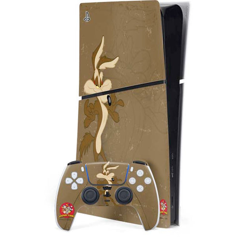 Looney Tunes Wile E Coyote Double PS5 Slim Digital Edition Console Skin