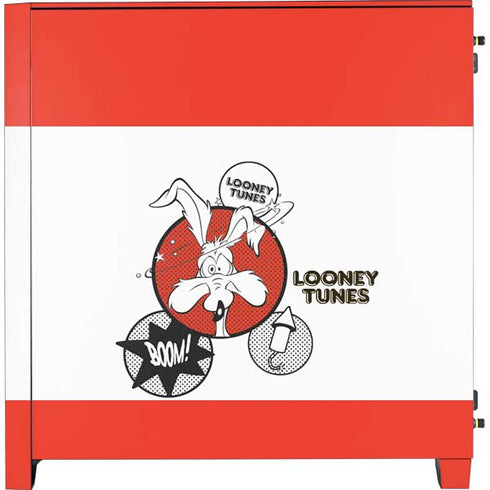 Looney Tunes Wile E Coyote Red Stripes Corsair 4000D Tempered Glass Mid-Tower ATX Case Skin