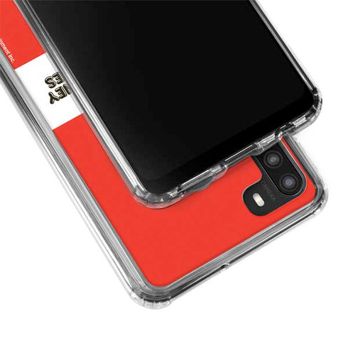 Looney Tunes Wile E Coyote Red Stripes Galaxy A21 Clear Case