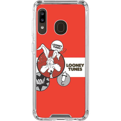 Looney Tunes Wile E Coyote Red Stripes Galaxy A30 Clear Case